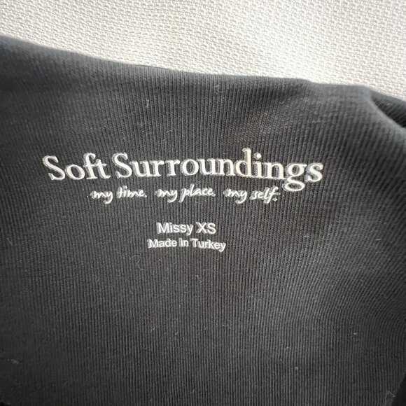 Soft Surroundings Womens Dress Wear Anywhere Size XS Black Surplice Faux Wrap - Picture 4 of 10